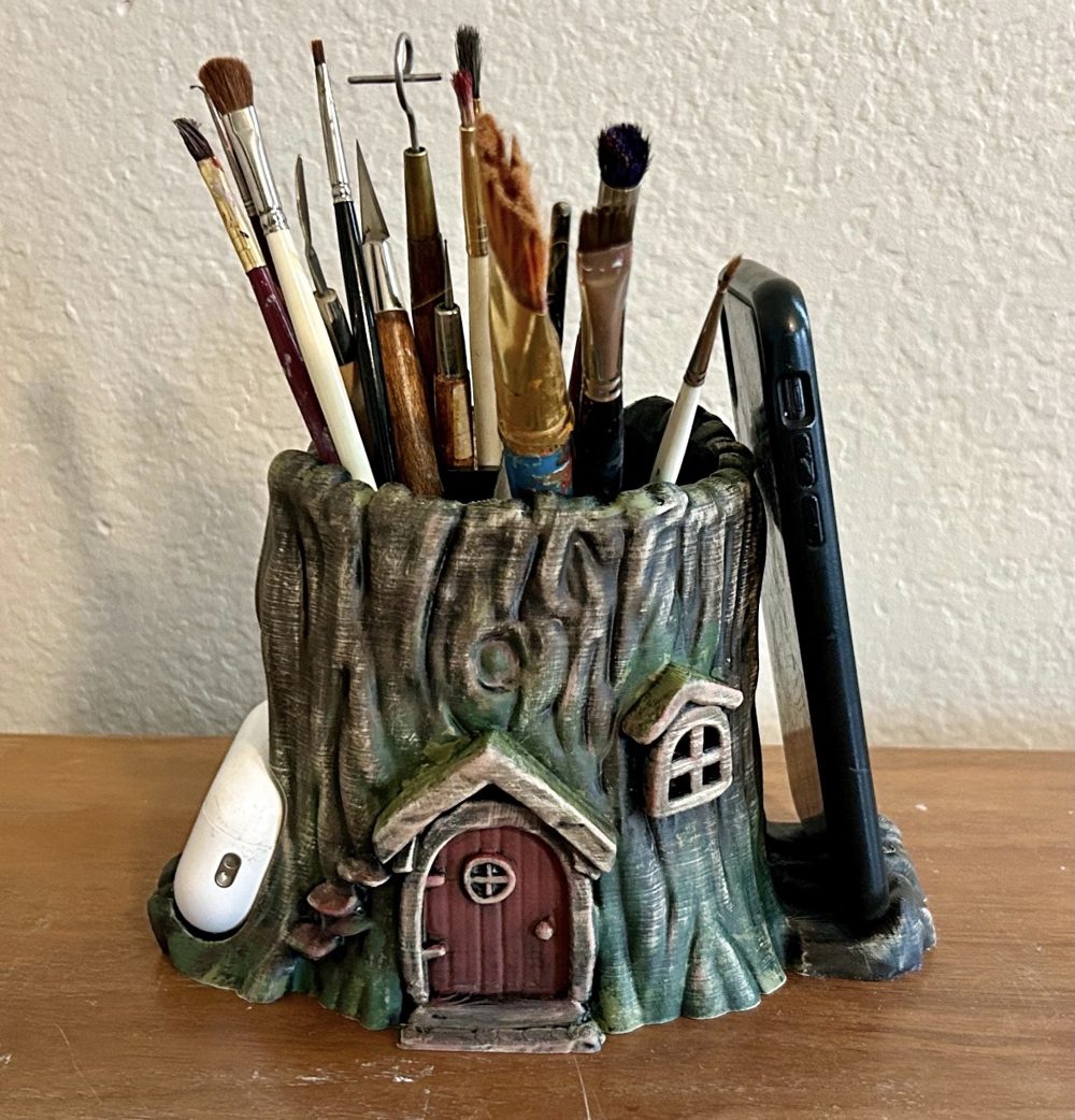 Fairy house desk organizer